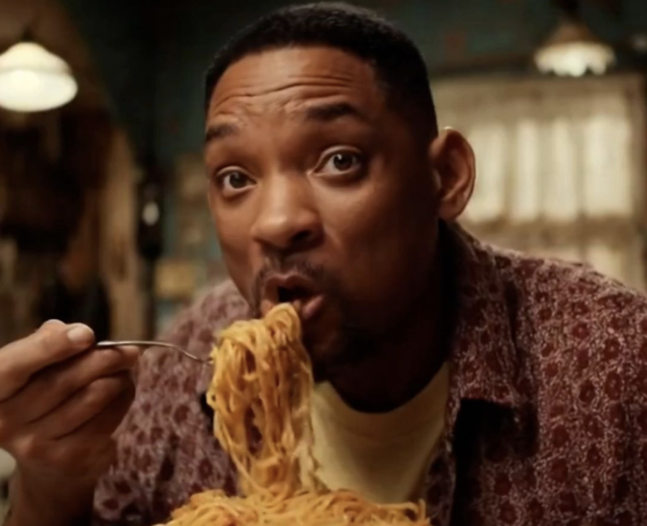 Will Smith eating spaghetti